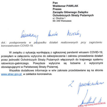 Wytyczne dla wytypowanych do działań OSP