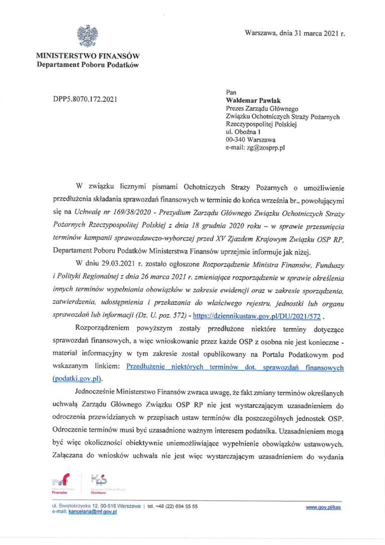 Informacja dotycząca sprawozdań finansowych